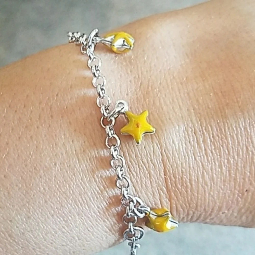 Kids yellow Star Bracelet Bangle 6